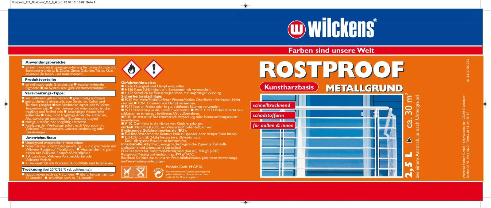 Wilckens Rostproof Metallgrund 750 ml