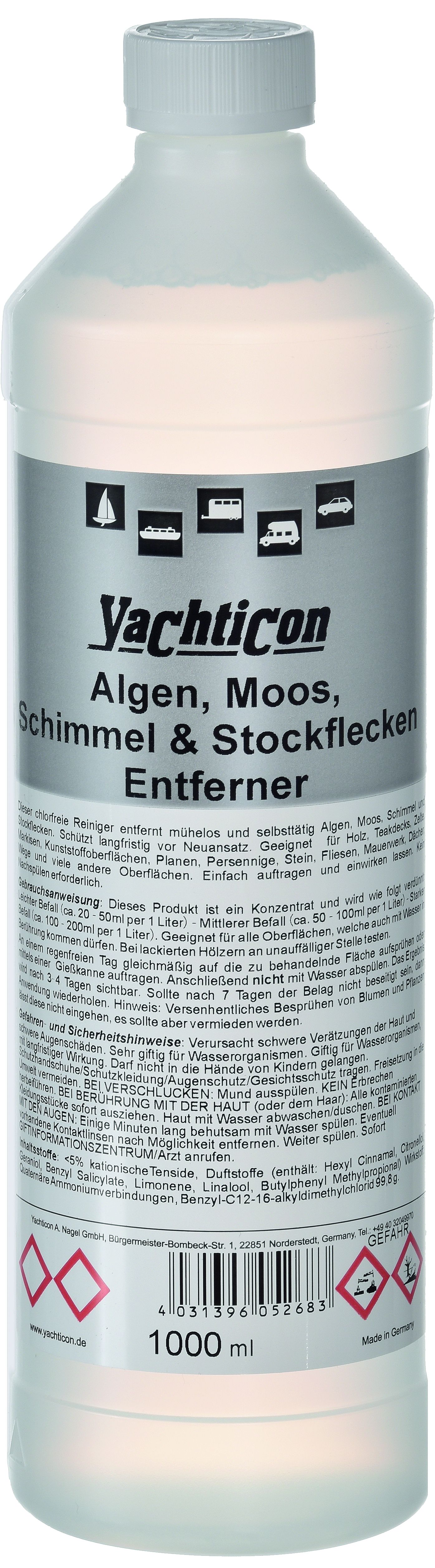 Yachticon Schimmel Moos Stockflecken Entferner