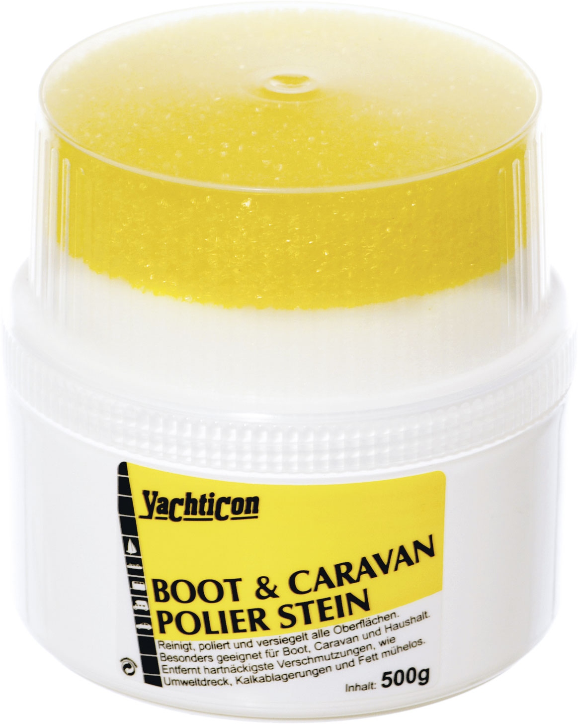 Yachticon Polierstein m. Schwamm 500 g